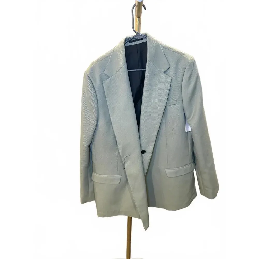 Topman Men's Light Gray Blazer Size 42R